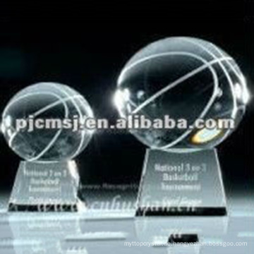 Ball-Preis-Kristallbasketball-Trophäe für Sieger-Geschenk